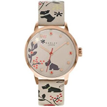 Radley Floral Ladies Dove Grey Leather Strap Epping Forest Watch RY2930A