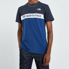 (Blue, XL) The North Face Mens T Shirt Woven Colour Block TNF Crew Neck Tee