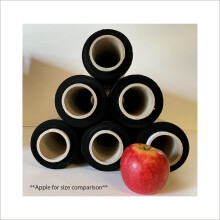 (Black/Opaque, 6 Rolls) CLEAR & BLACK PALLET STRETCH WRAP/SHRINKFILM