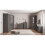 Nevada 6 Door 2 Drawer Mirrored Wardrobe Black Wood Grain 3