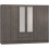 Nevada 6 Door 2 Drawer Mirrored Wardrobe Black Wood Grain 5