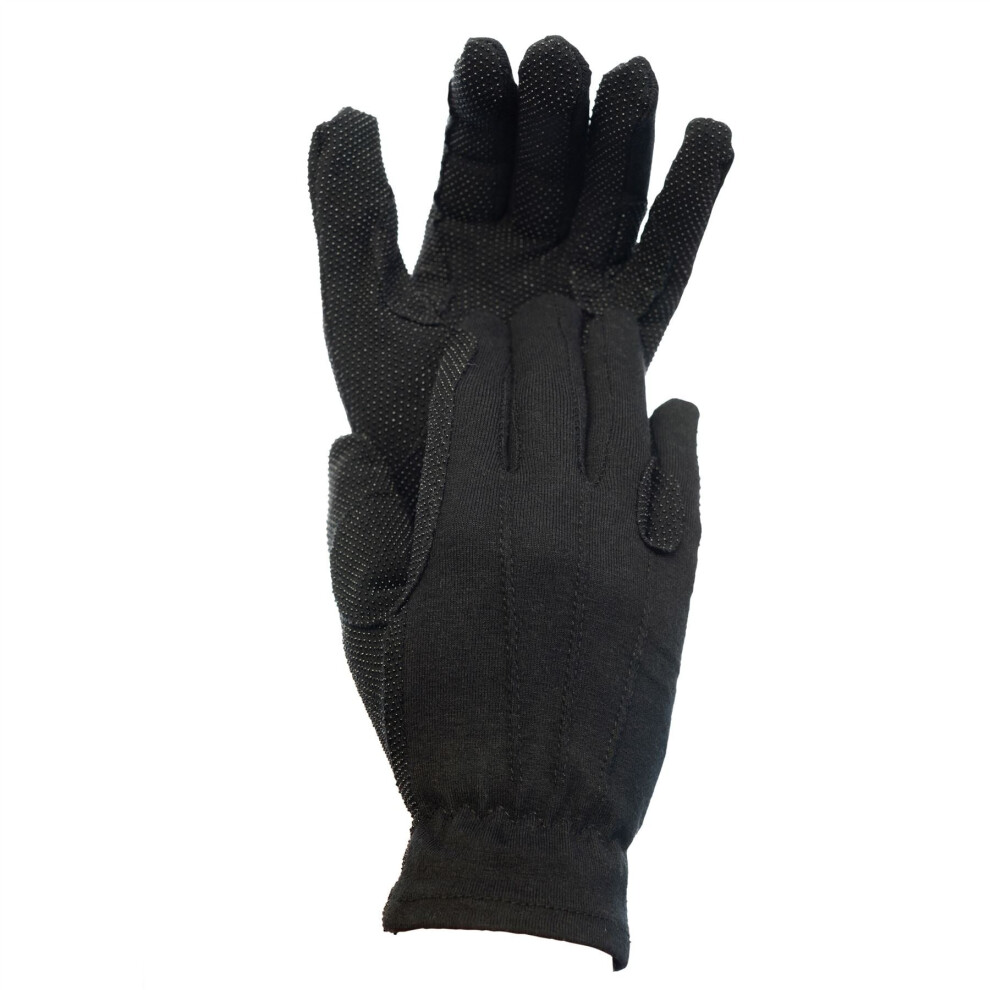 (Black, Adults X-Small) Dublin Everyday Deluxe Track Riding Gloves