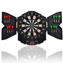 Professional Electronic Dart Board Set Dartboard w/ Cabinet