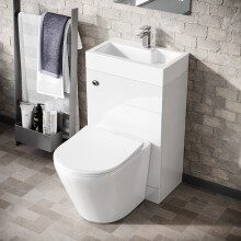 Debra 2 in 1 Compact Basin and Back To Wall Toilet Combo Space Save Cloakroom