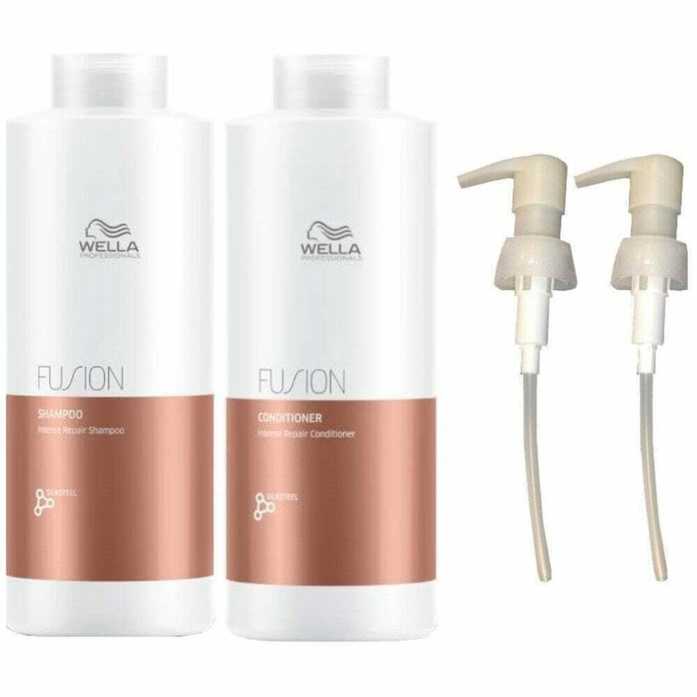 Wella Fusion Shampoo and Conditioner 1000ml w/pumps