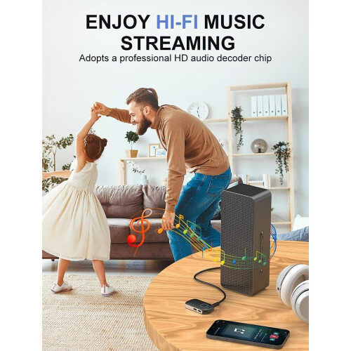 AUX Portable Bluetooth Adapter, Music Streaming, Handsfree Calls 2