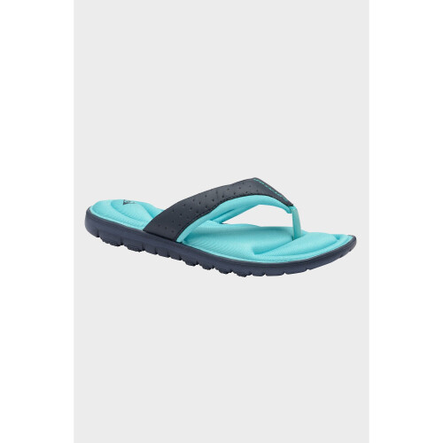 (UK 8, NAVY/JADE) DUNLOP memory foam cushioned toe post flip flops on OnBuy
