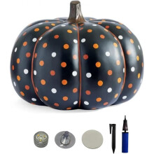 (Spotted) Yard Pumpkins Inflatable Decorated Halloween Inflatables Pumpkin Decorations with LED Light Blow Up Halloween Pumpkin Ornaments Holiday Ornaments