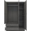 Nevada 3 Door 2 Drawer Mirrored Wardrobe 3D Effect Grey 4