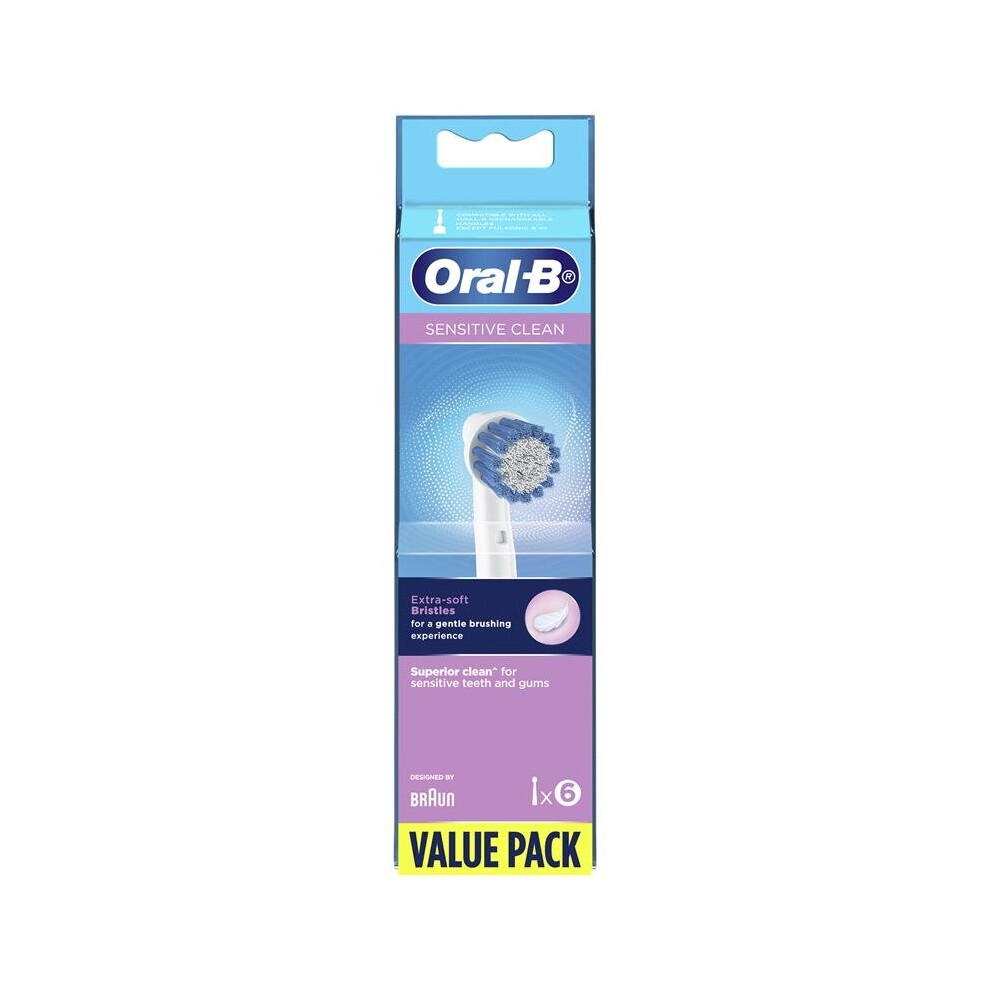 Oral B Power Toothbrush Clean Sensitive Refills 6 Pack