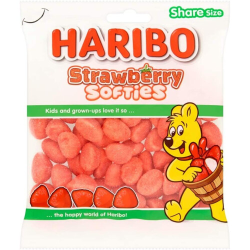 Haribo Haribo Strawberry Softies Sweets Tagada 160g
