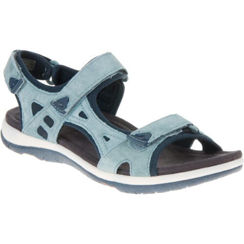 Free Spirit - Frisco Black scrappy velcro adjustable backstop walking sandal  soft padded leather comfort