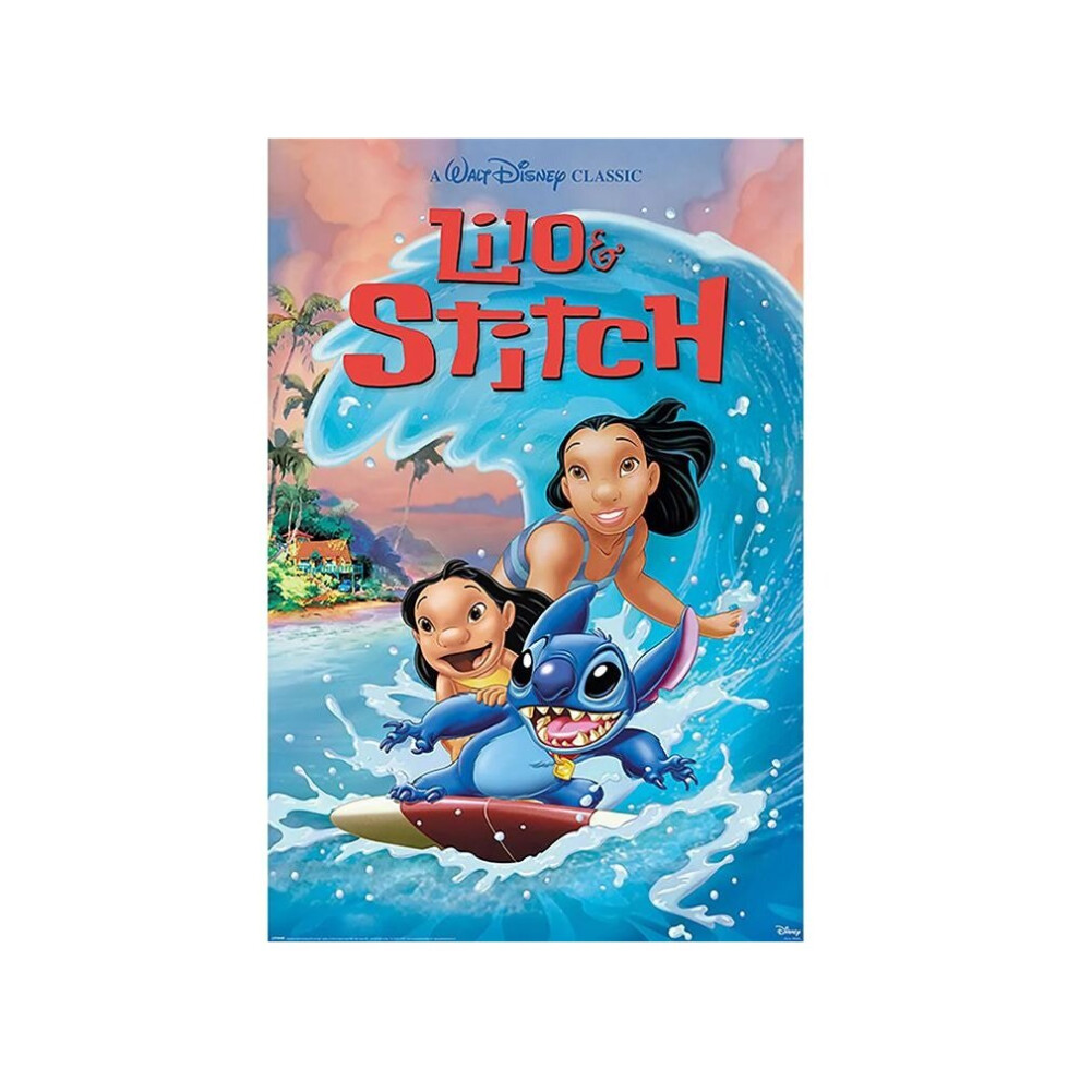 Lilo and Stitch Wave Surf Maxi Rolled Poster