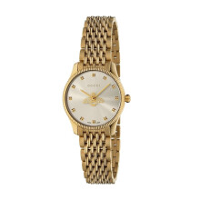 Horloge Gucci G-Timeless YA1265021 29 mm Goud Ip staal Zilver Dial Bee