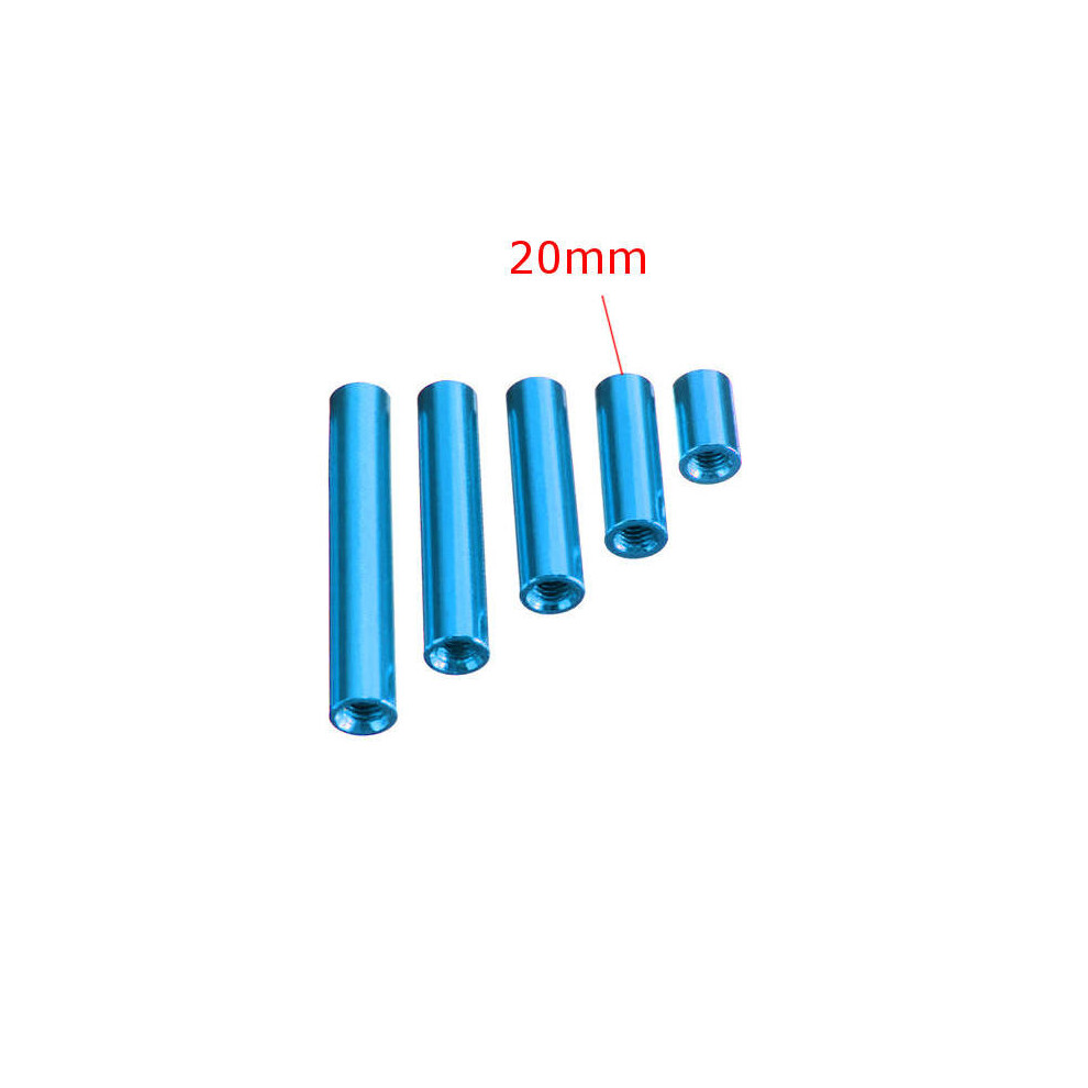 (20Mm) M3 Aluminum Alloy Standoff Studs 10-35Mm Blue Round Pcb Board Spacers Standoffs 10Pcs 3654659465771
