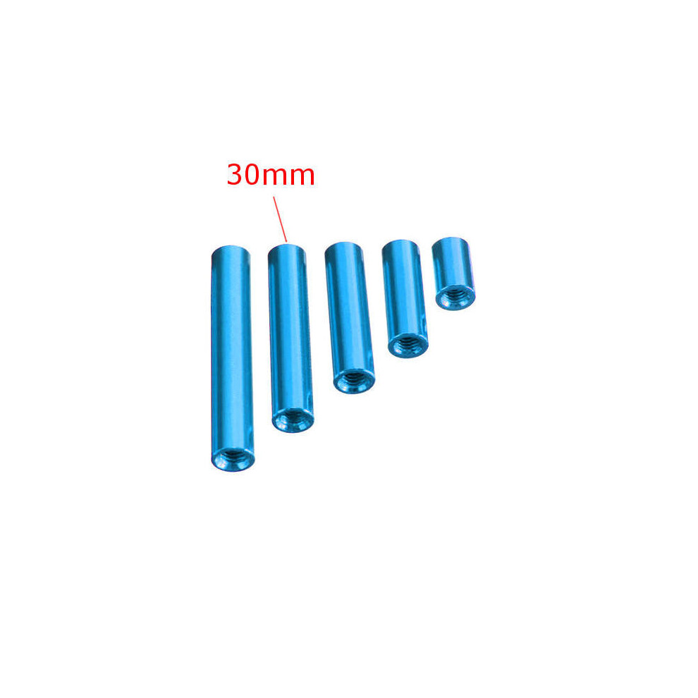 (30Mm) M3 Aluminum Alloy Standoff Studs 10-35Mm Blue Round Pcb Board Spacers Standoffs 10Pcs 6112212022450