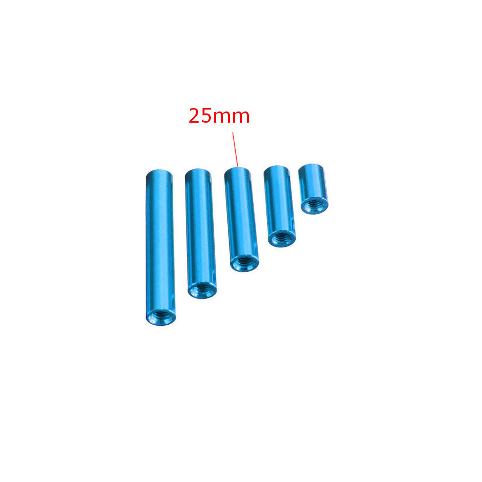 (25Mm) M3 Aluminum Alloy Standoff Studs 10-35Mm Blue Round Pcb Board Spacers Standoffs 10Pcs 6112212022443