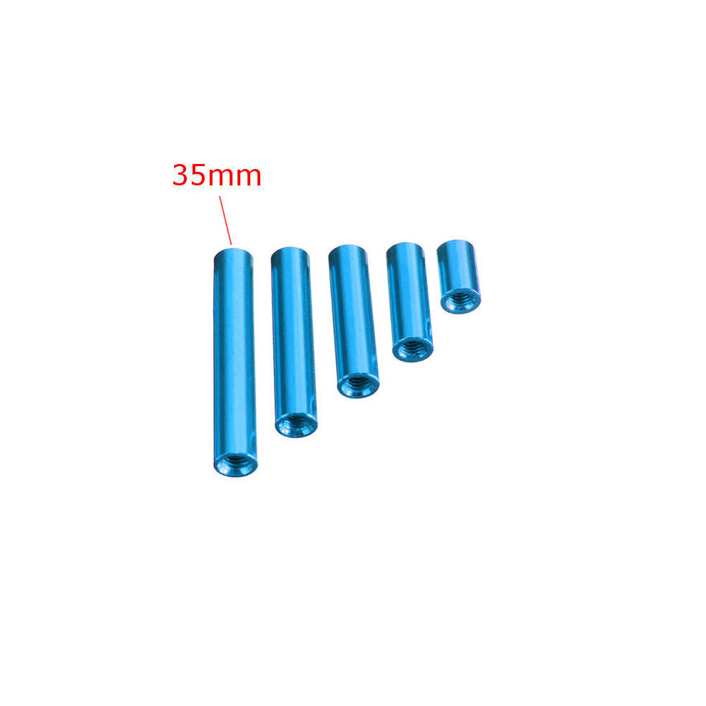 (35Mm) M3 Aluminum Alloy Standoff Studs 10-35Mm Blue Round Pcb Board Spacers Standoffs 10Pcs 6112212022467