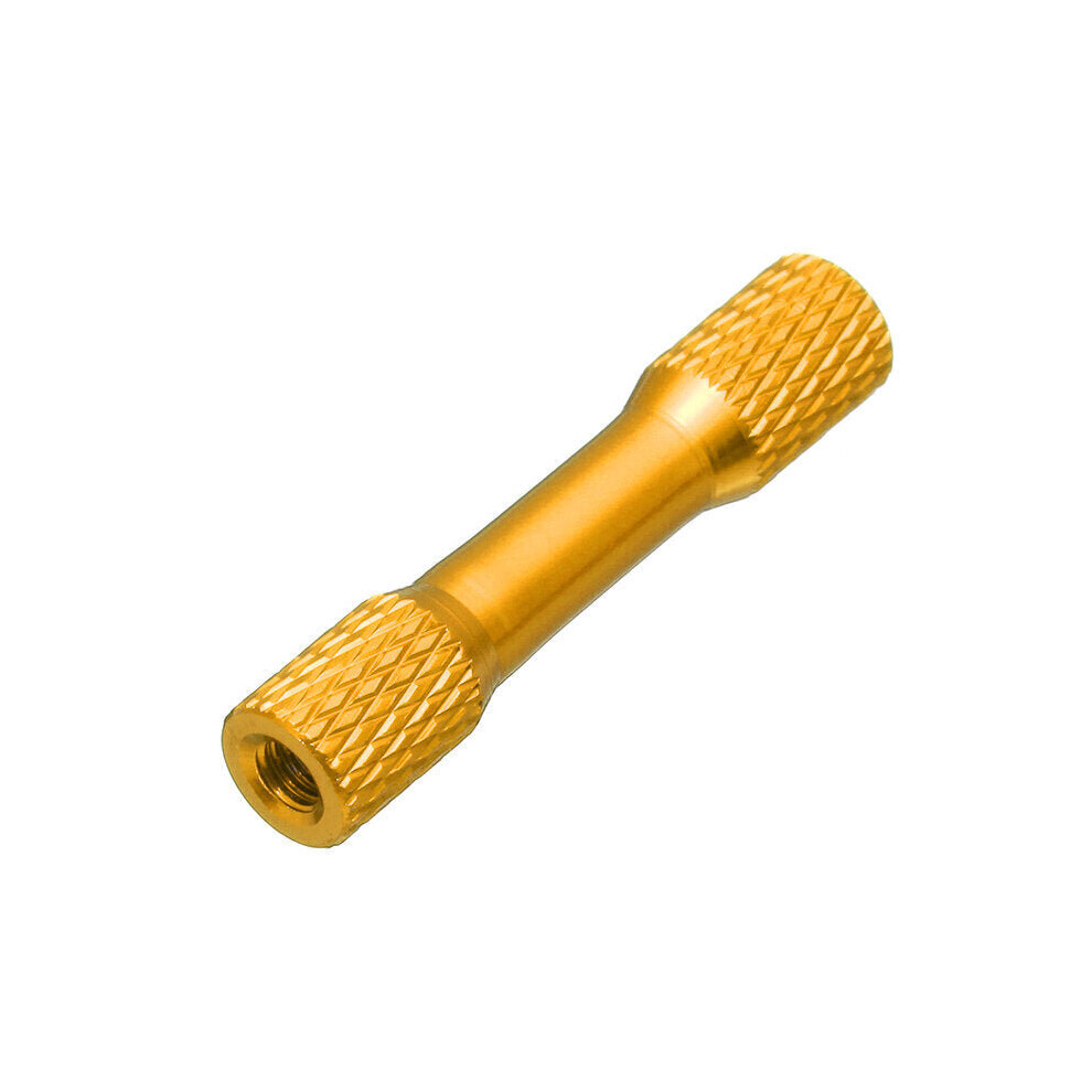 (Gold) 10Pcs M3 30mm Knurled Standoff Aluminum Alloy Multicolor