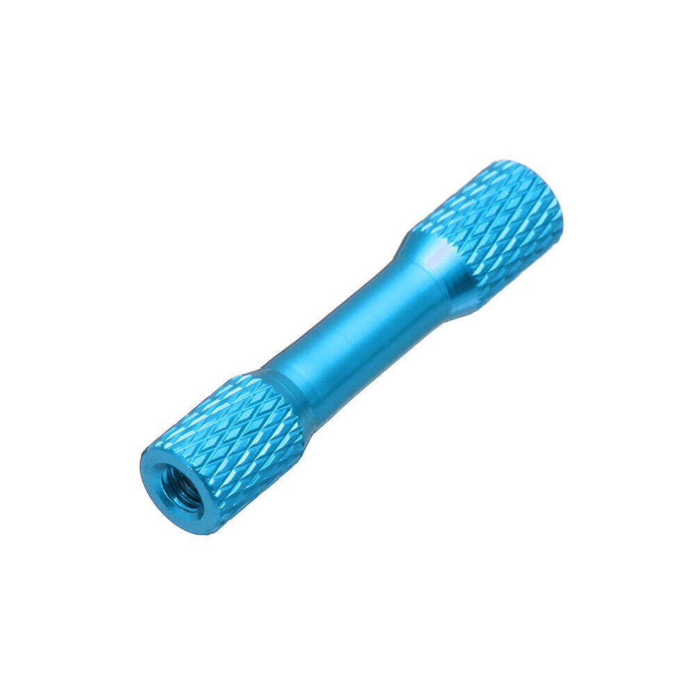 (Light Blue) 10Pcs M3 30mm Knurled Standoff Aluminum Alloy Multicolor