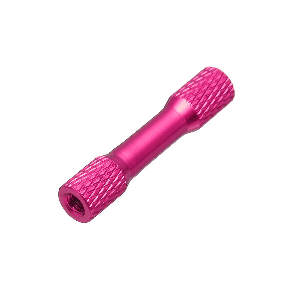 (Pink) 10Pcs M3 30mm Knurled Standoff Aluminum Alloy Multicolor