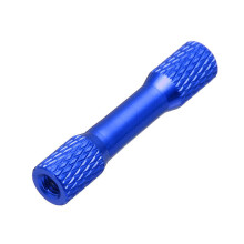 (Dark Blue) 10Pcs M3 30mm Knurled Standoff Aluminum Alloy Multicolor