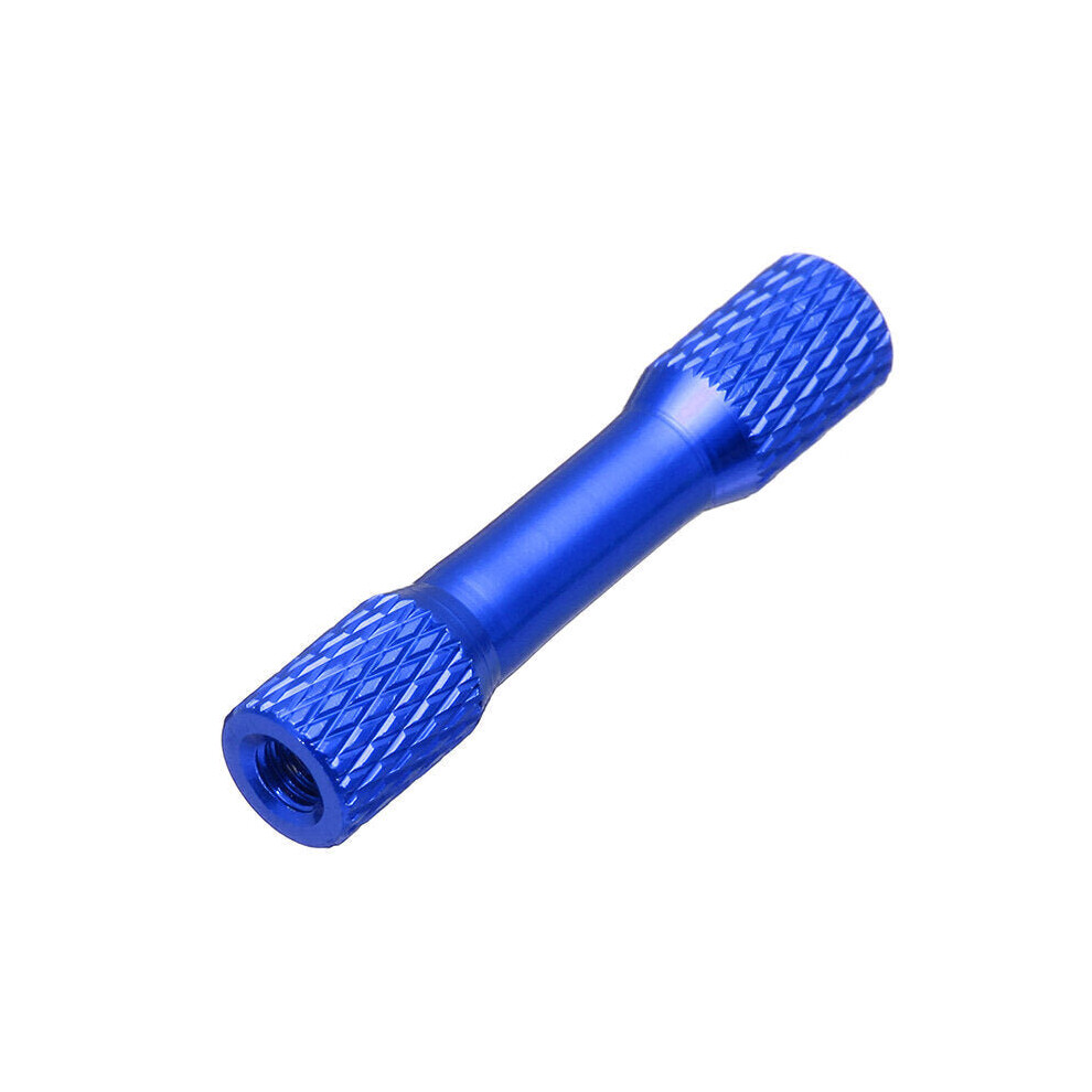 (Dark Blue) 10Pcs M3 30mm Knurled Standoff Aluminum Alloy Multicolor