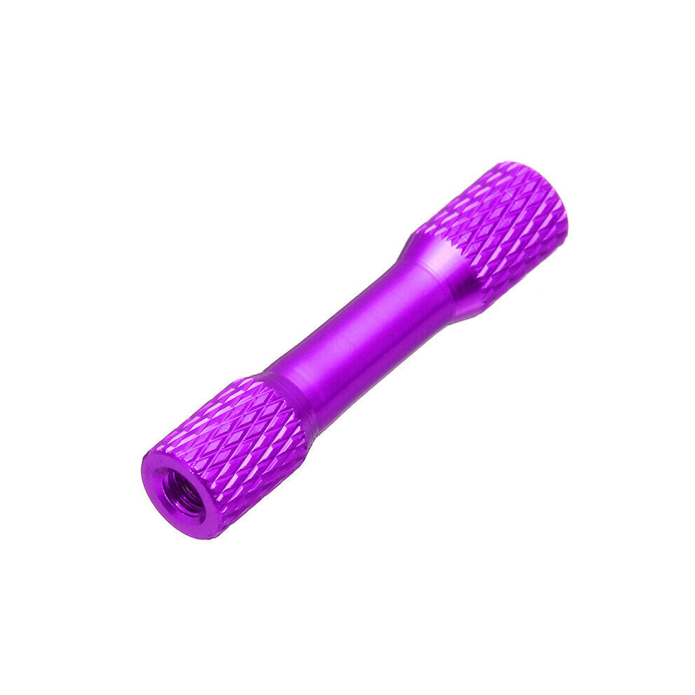 (Purple) 10Pcs M3 30mm Knurled Standoff Aluminum Alloy Multicolor