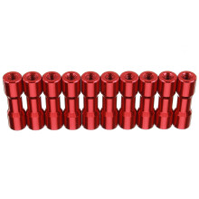 (Red) M3AS11 10Pcs M3 20mm Aluminum Alloy Standoff Spacer Round Column MultiColor Smooth Surface