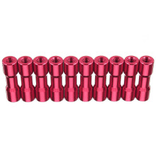 (Pink) M3AS11 10Pcs M3 20mm Aluminum Alloy Standoff Spacer Round Column MultiColor Smooth Surface