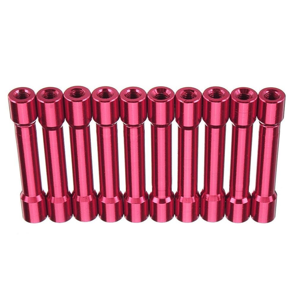 (Orange) M3AS13 10Pcs M3 35mm Aluminum Alloy Standoff Spacer Round Column MultiColor Smooth Surface