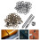 100pcs 6mm Brass Eyelets Silver Bronze Punch Tool Kit Leather Craft Clothes DIY Tools Kit 2