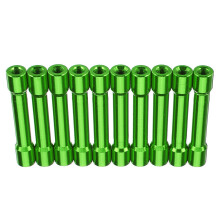 (Black) M3AS13 10Pcs M3 35mm Aluminum Alloy Standoff Spacer Round Column MultiColor Smooth Surface