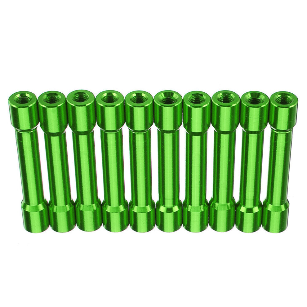 (Black) M3AS13 10Pcs M3 35mm Aluminum Alloy Standoff Spacer Round Column MultiColor Smooth Surface