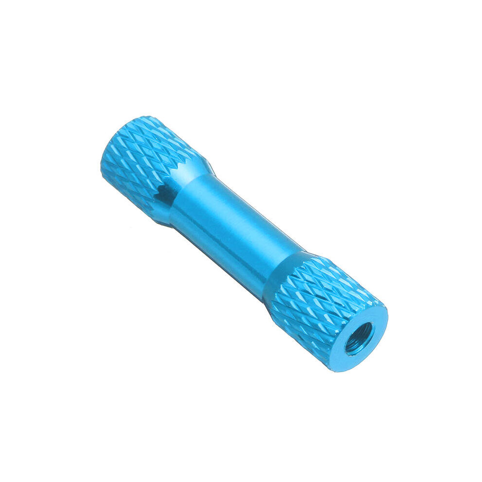 (Light Blue) 10Pcs M3 25mm Knurled Standoff Aluminum Alloy Multicolor