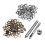 100pcs 6mm Brass Eyelets Silver Bronze Punch Tool Kit Leather Craft Clothes DIY Tools Kit 3
