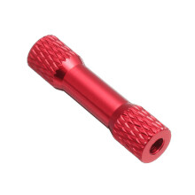 (Red) 10Pcs M3 25mm Knurled Standoff Aluminum Alloy Multicolor
