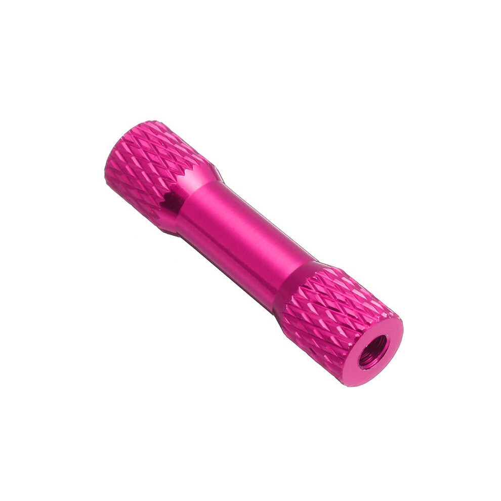 (Pink) 10Pcs M3 25mm Knurled Standoff Aluminum Alloy Multicolor