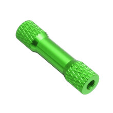(Green) 10Pcs M3 25mm Knurled Standoff Aluminum Alloy Multicolor