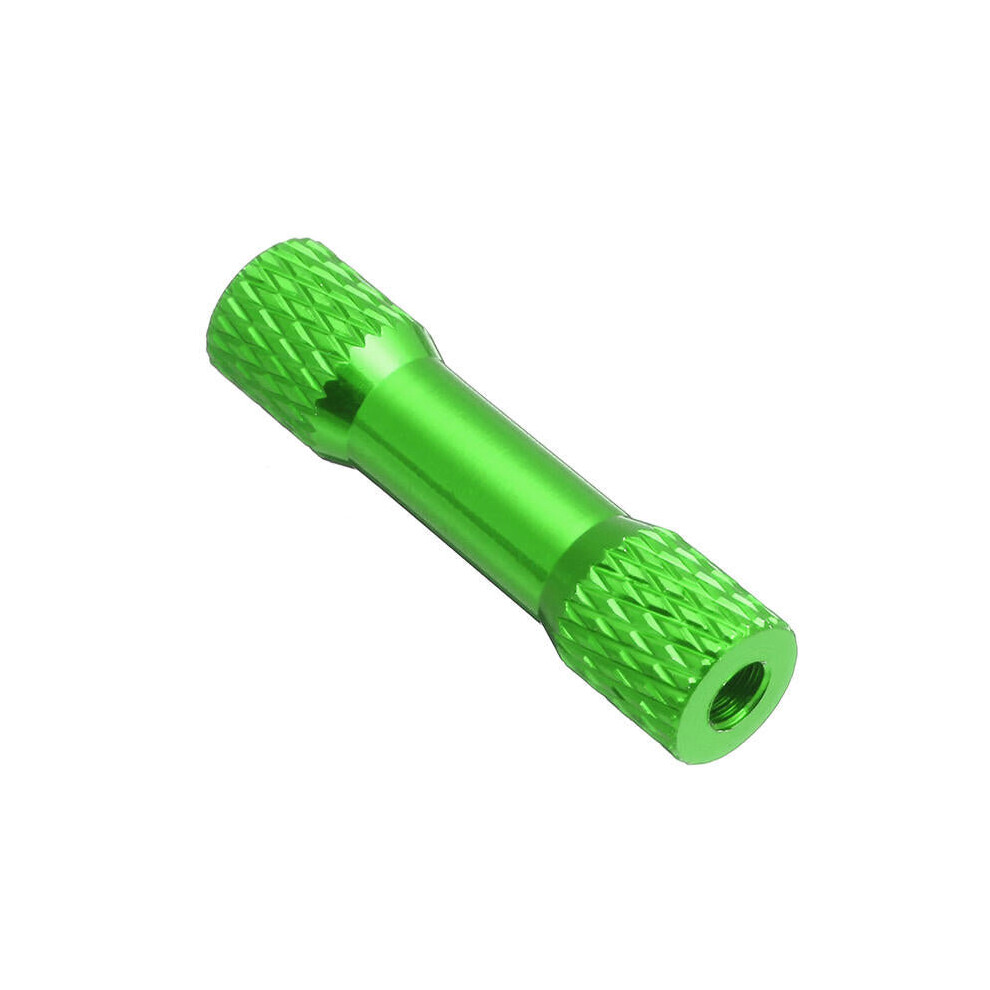 (Green) 10Pcs M3 25mm Knurled Standoff Aluminum Alloy Multicolor