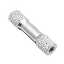 (Silver) 10Pcs M3 25mm Knurled Standoff Aluminum Alloy Multicolor