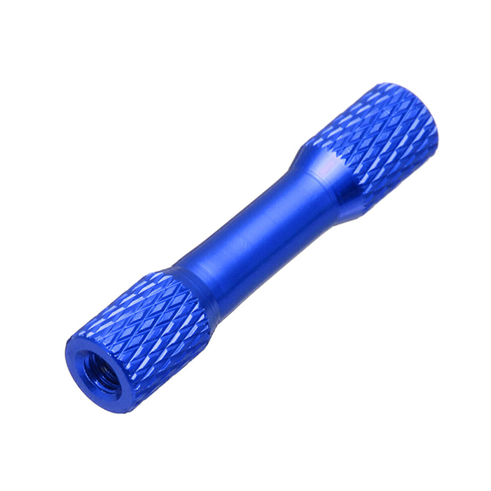 (Royal Blue) 10Pcs M3 15mm Knurled Standoff Aluminum Alloy Multicolor