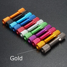 (Gold) 10Pcs M3 35mm Knurled Standoff Aluminum Alloy Multicolor