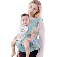 (Green) Baby Carrier Hip Seat Sling Wrap Carrier Hold Waist Belt Backpack Carriers