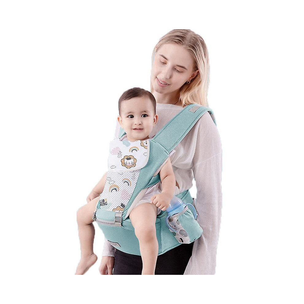 (Green) Baby Carrier Hip Seat Sling Wrap Carrier Hold Waist Belt Backpack Carriers Green