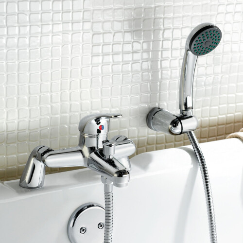 NES Home Studio Bath Shower Mixer Tap With Shower Handset Chrome 2