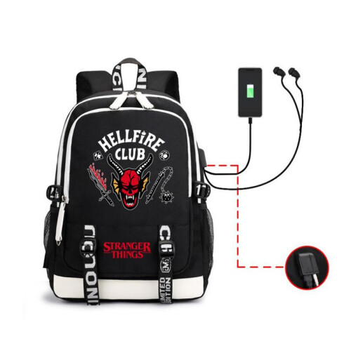(Black) Stranger Things HELLFIRE CLUB Backpack Rucksack