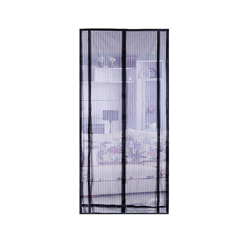 (Black) Magnetic Screen Door Net Anti Mosquito Curtains Mesh Prevent Bugs Flies Bugs Insects 768677119899