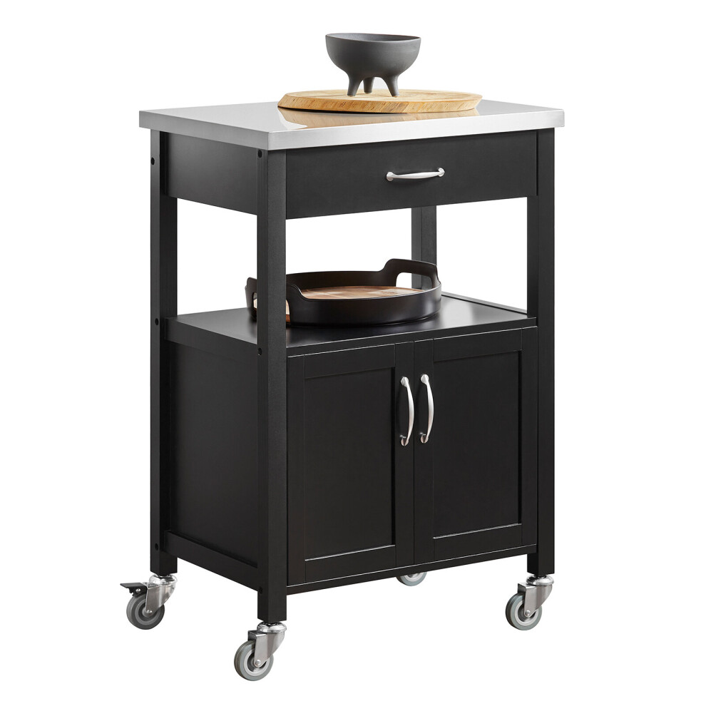 New Sobuy Sobuy® Fkw22-Sch, Kitchen Cabinet Kitchen Storage Trolley, Black