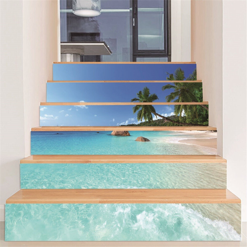 3D Stairs Stickers Riser Staircase Wall Scenery Wallpaper Decor Self-adhesive